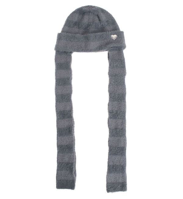 EMODA「ストライプシャギー2WAYビーニー」|ニット帽|