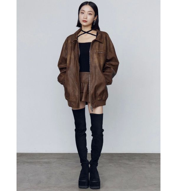 EMODA「スクエアフィットロングブーツ」|ロングブーツ|