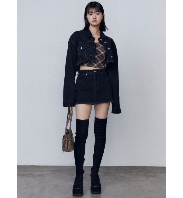 EMODA「スクエアフィットロングブーツ」|ロングブーツ|