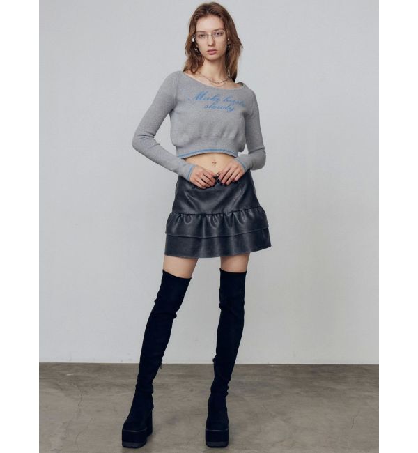 EMODA「スクエアフィットロングブーツ」|ロングブーツ|