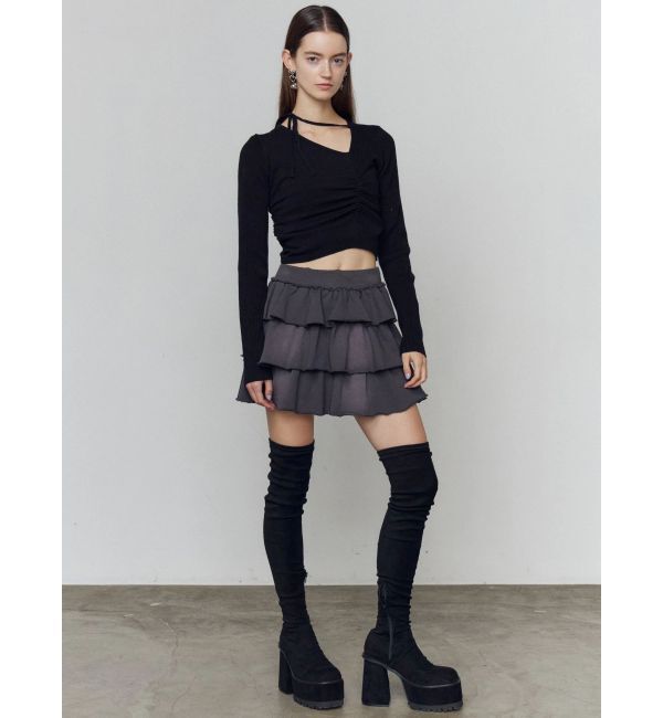 EMODA「スクエアフィットロングブーツ」|ロングブーツ|