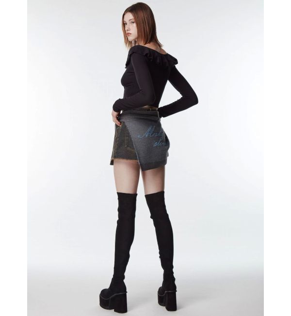 EMODA「スクエアフィットロングブーツ」|ロングブーツ|