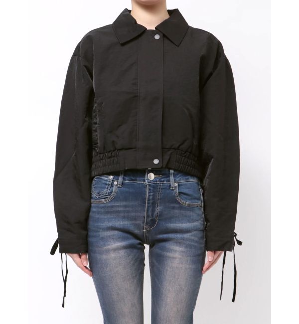 EMODA「バックレースアップショートブルゾン」|ブルゾン・スタジャン|