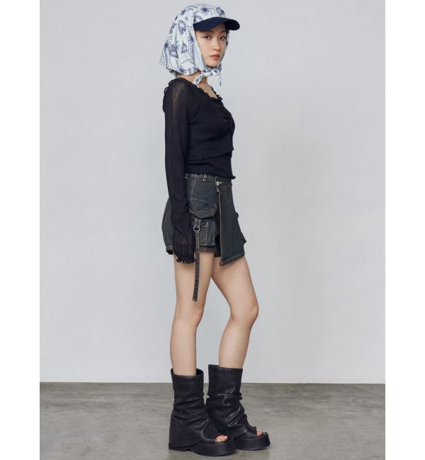 EMODA「2トーンスカーフキャップ」|キャップ・キャスケット|