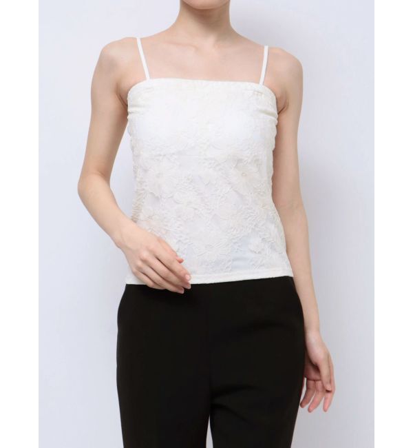 MERCURYDUO「2WAYカップ付レースベアインナー」|チューブトップ|オフホワイト