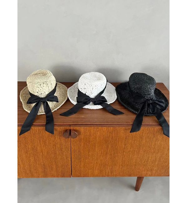 MERCURYDUO「ストローつば広ハット」|ハット|