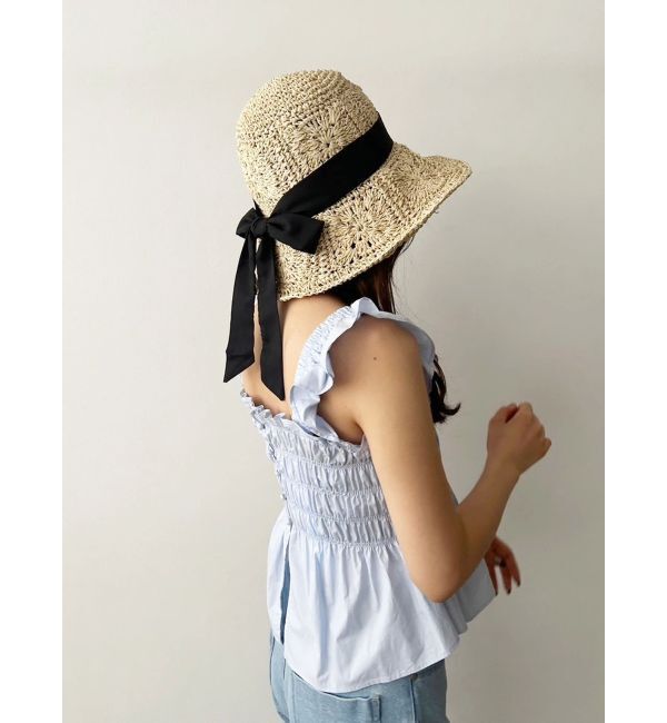 MERCURYDUO「ストローつば広ハット」|ハット|