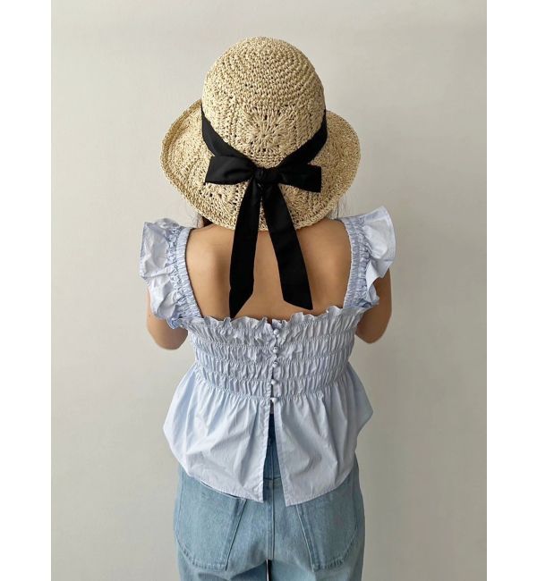 MERCURYDUO「ストローつば広ハット」|ハット|