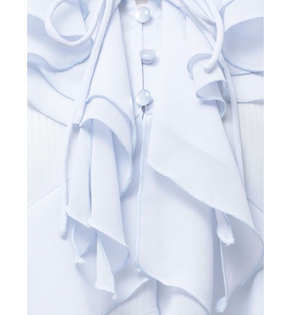 MERCURYDUO「シアーラッフルダブルリボンブラウス」|シャツ・ブラウス|