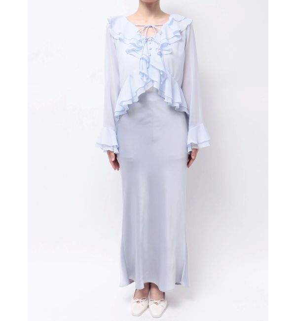 MERCURYDUO「シアーラッフルダブルリボンブラウス」|シャツ・ブラウス|