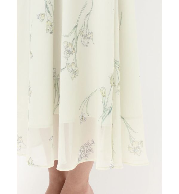 MERCURYDUO「花柄バックレースアップワンピース」|ワンピース|