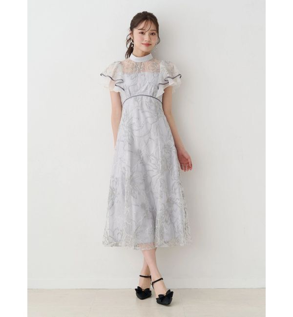 MERCURYDUO「エンブロイダリーラッフルワンピース」|ワンピース|