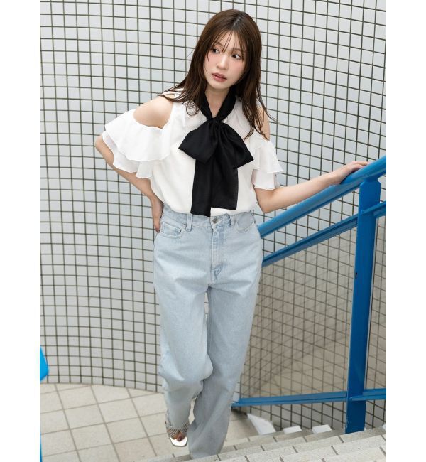 MERCURYDUO「アメスリラッフルボウタイブラウス」|シャツ・ブラウス|