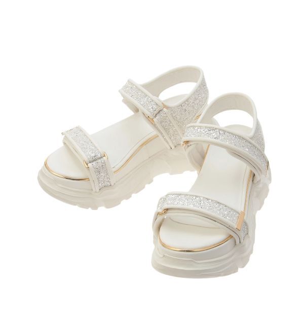 MERCURYDUO「ダブルベルトメタルラインスポサン」|サンダル|