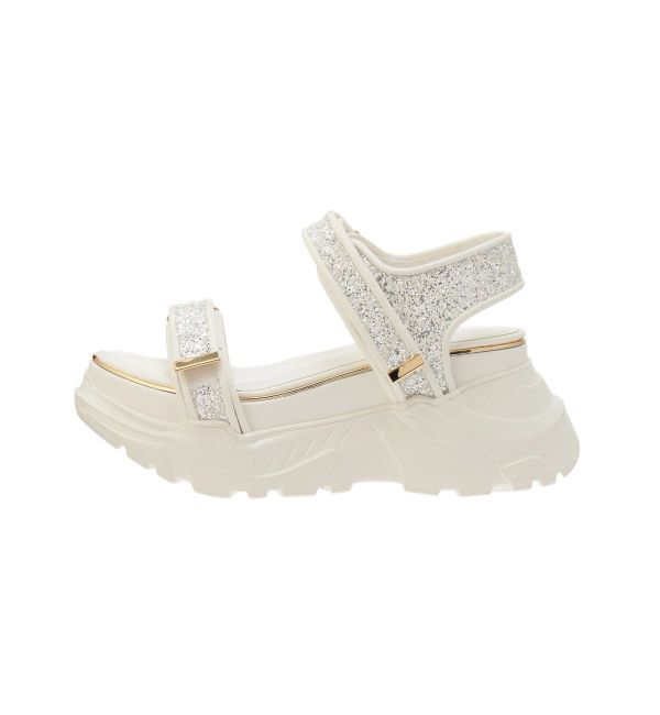 MERCURYDUO「ダブルベルトメタルラインスポサン」|サンダル|