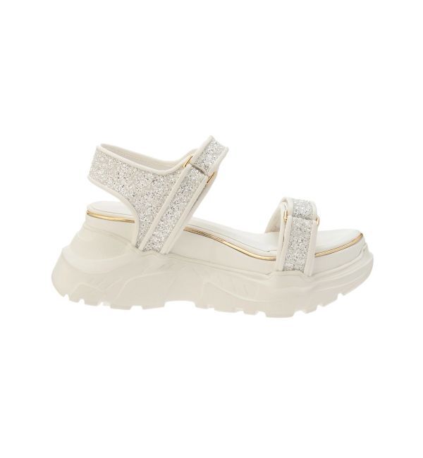 MERCURYDUO「ダブルベルトメタルラインスポサン」|サンダル|