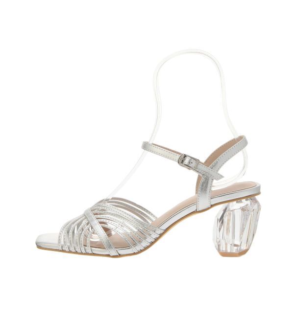 MERCURYDUO「ナローラインクリアヒールサンダル」|サンダル|