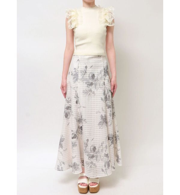 MERCURYDUO「異素材フリルボトルニット」|ニット・セーター|