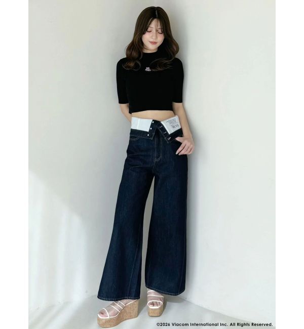 MERCURYDUO「【EMILY IN PARISコラボ】 ロゴエンブロイダリーニット」|ニット・セーター|