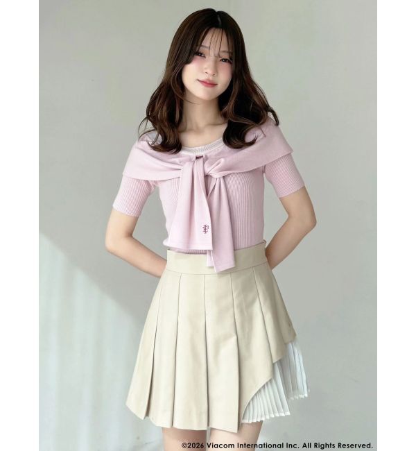 MERCURYDUO「【EMILY IN PARISコラボ】レイヤードライクツイストニット」|ニット・セーター|