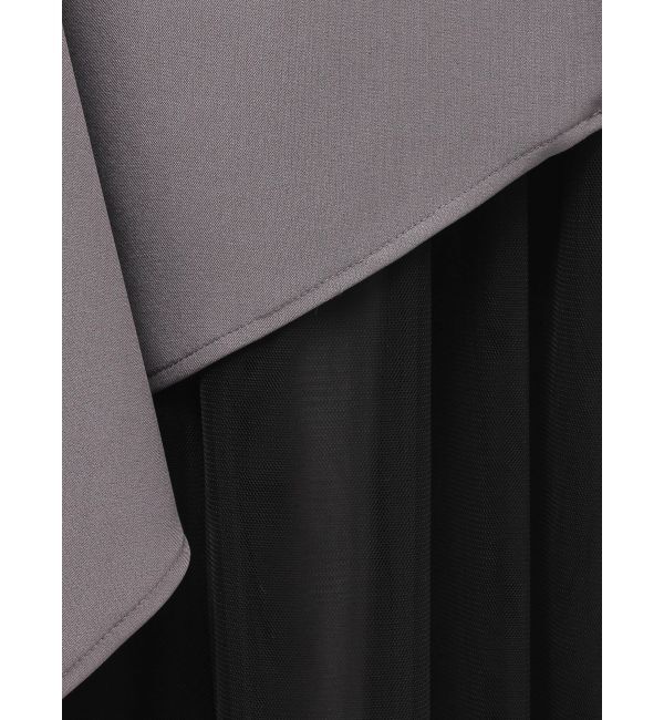 MERCURYDUO「【SETUP】異素材使いアシメフレアスカート」|スカート|