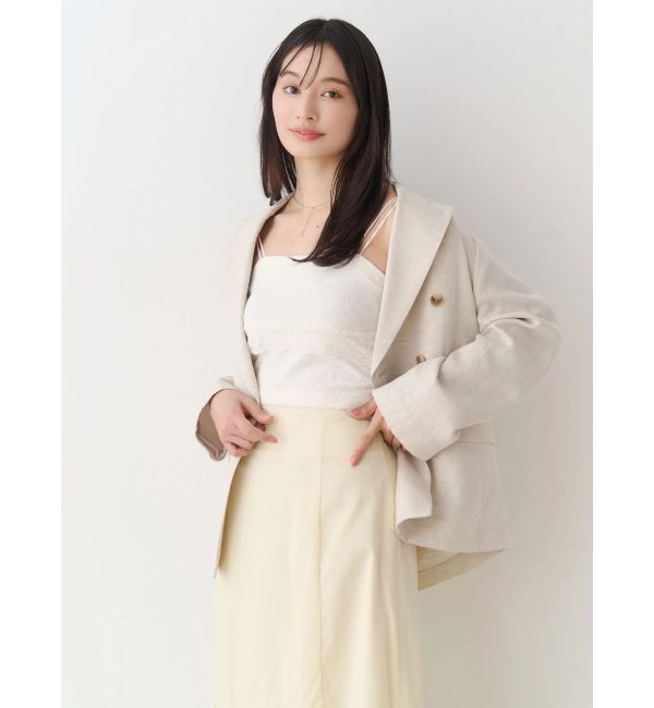 MERCURYDUO「【MERCURYDUO&times;AMPHI】カップ付きレースベアトップ」|Tシャツ・カットソー|