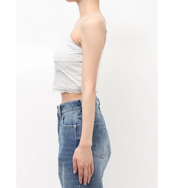 MERCURYDUO「【MERCURYDUO&times;AMPHI】カップ付きレースベアトップ」|Tシャツ・カットソー|