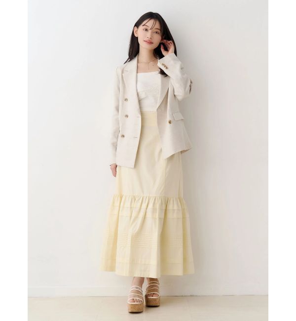 MERCURYDUO「【MERCURYDUO&times;AMPHI】カップ付きレースベアトップ」|Tシャツ・カットソー|