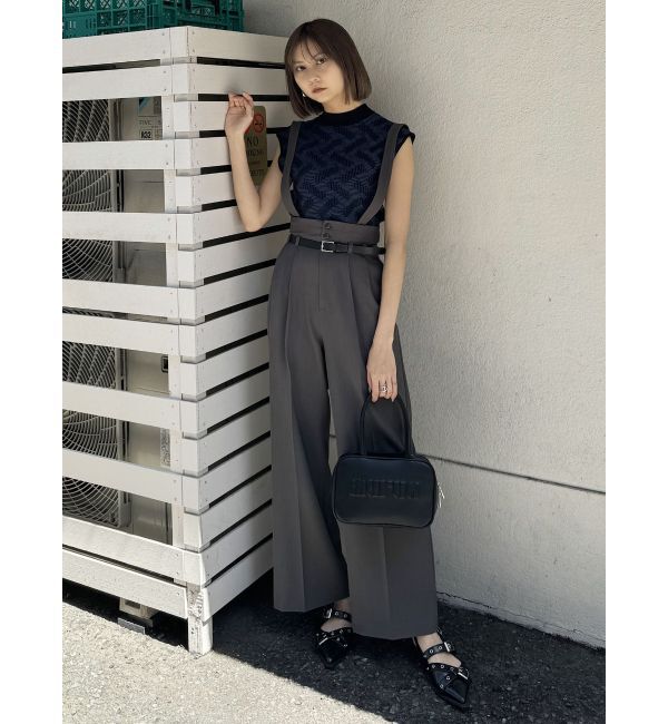 MURUA「フェイクレザーベルトサスペンダーパンツ【セット販売対象】」|その他|