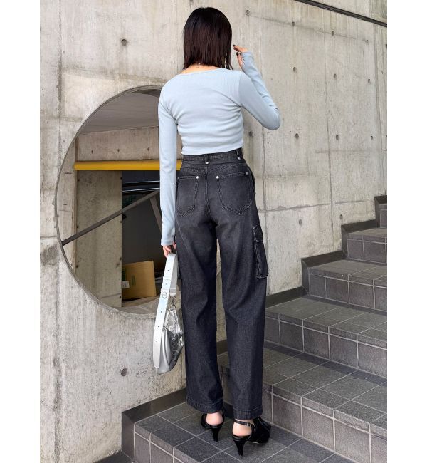 MURUA「ジップヘムカーゴデニムパンツ」|デニム|