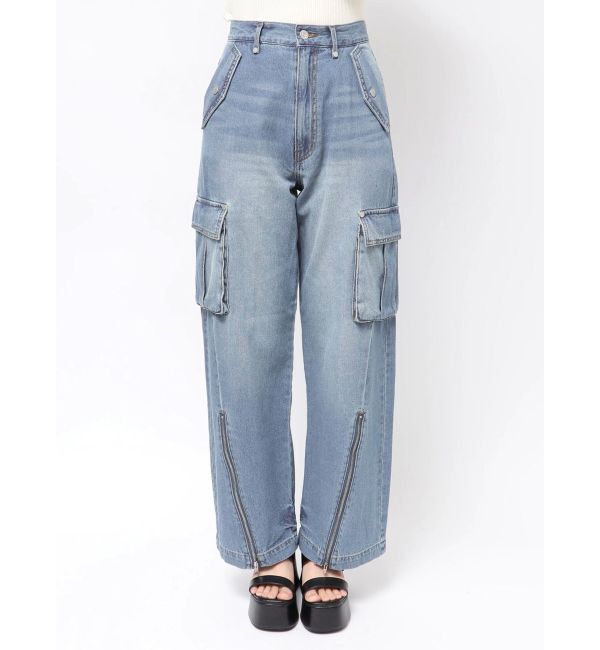 MURUA「ジップヘムカーゴデニムパンツ」|デニム|