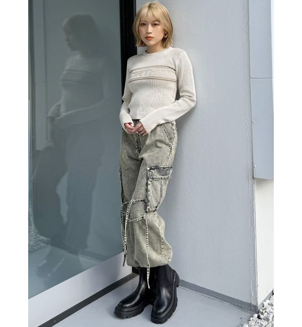 MURUA「ストリングデニムカーゴパンツ」|デニム|