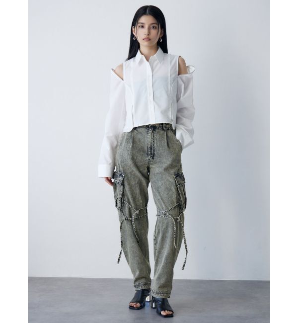 MURUA「ストリングデニムカーゴパンツ」|デニム|