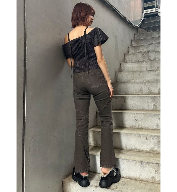 MURUA「スウィッチングスタッズデニム」|デニム|