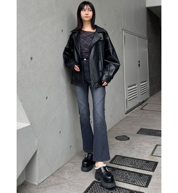 MURUA「スウィッチングスタッズデニム」|デニム|