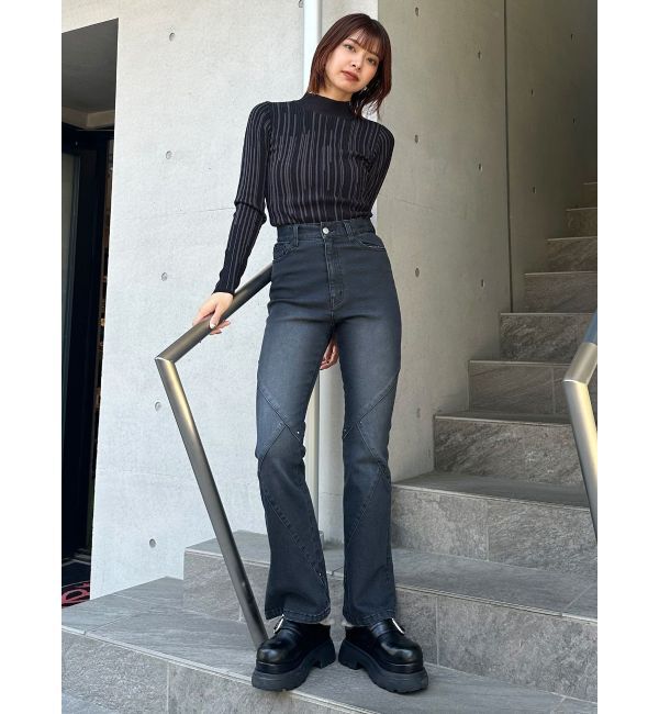 MURUA「スウィッチングスタッズデニム」|デニム|