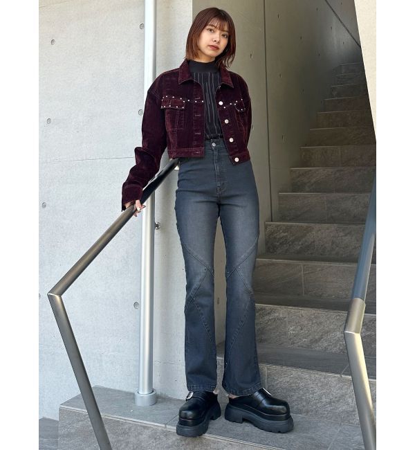 MURUA「スウィッチングスタッズデニム」|デニム|