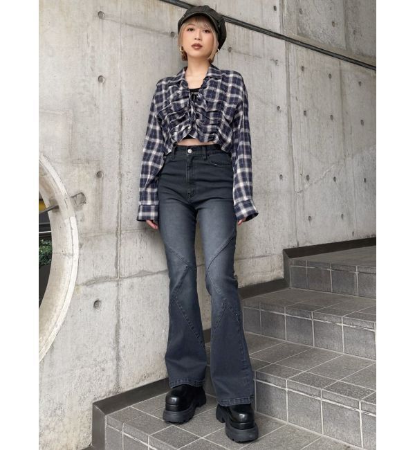 MURUA「スウィッチングスタッズデニム」|デニム|