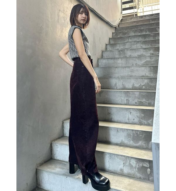 MURUA「フロッキーバレルレッグデニム」|デニム|