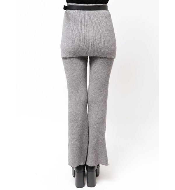 MURUA「スカートレイヤードニットフレアパンツ」|その他|