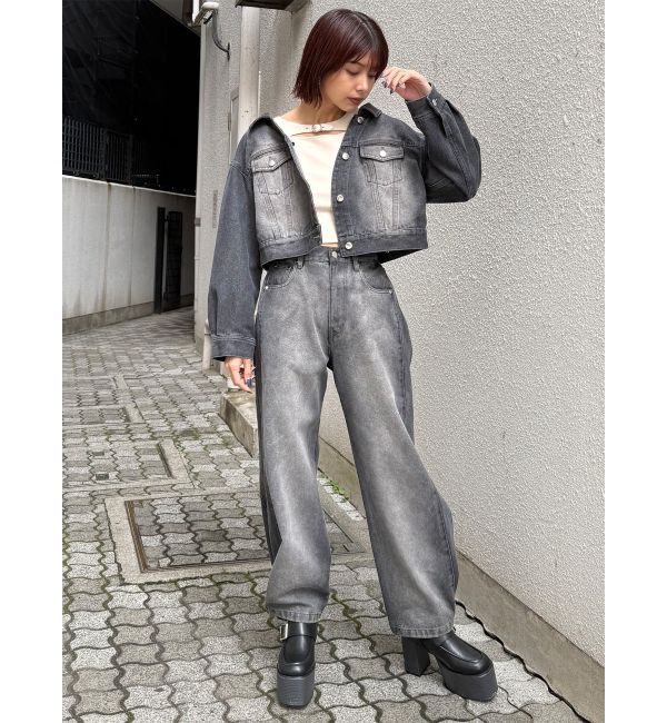 MURUA「サイドタックワイドデニム【セット販売対象】」|デニム|