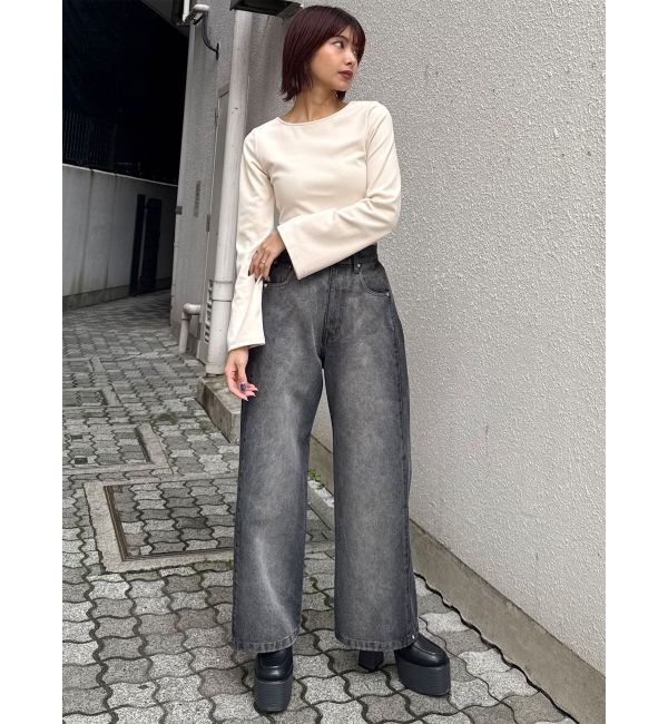 MURUA「サイドタックワイドデニム【セット販売対象】」|デニム|