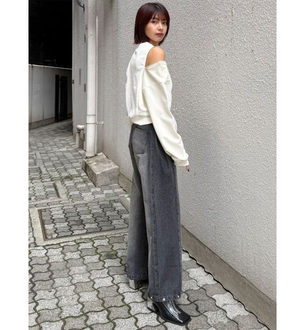 MURUA「サイドタックワイドデニム【セット販売対象】」|デニム|
