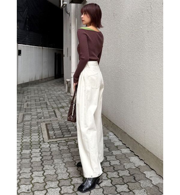 MURUA「サイドタックワイドデニム【セット販売対象】」|デニム|