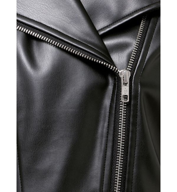 MURUA「コンパクトフェイクレザーライダースジャケット」|ライダースジャケット|