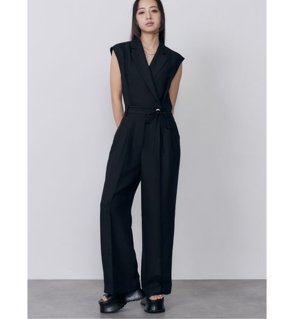 MURUA「メッシュロンパース」|オールインワン|ブラック