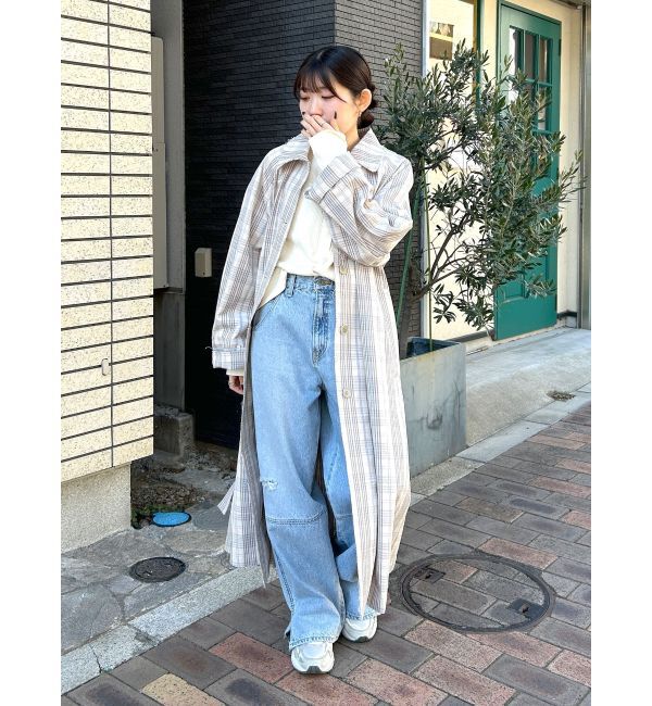 Ungrid「カットオフステンカラーコート」|ステンカラーコート|