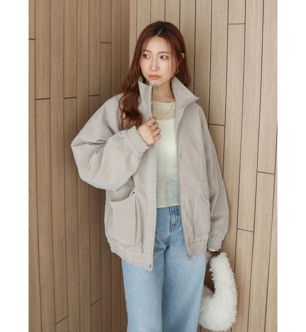 Ungrid「フェイクスウェードブルゾン」|ブルゾン・スタジャン|