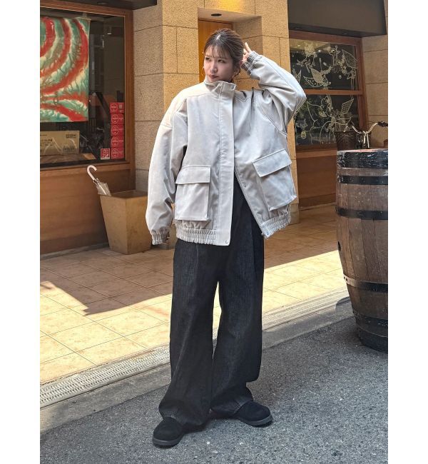 Ungrid「フェイクスウェードブルゾン」|ブルゾン・スタジャン|