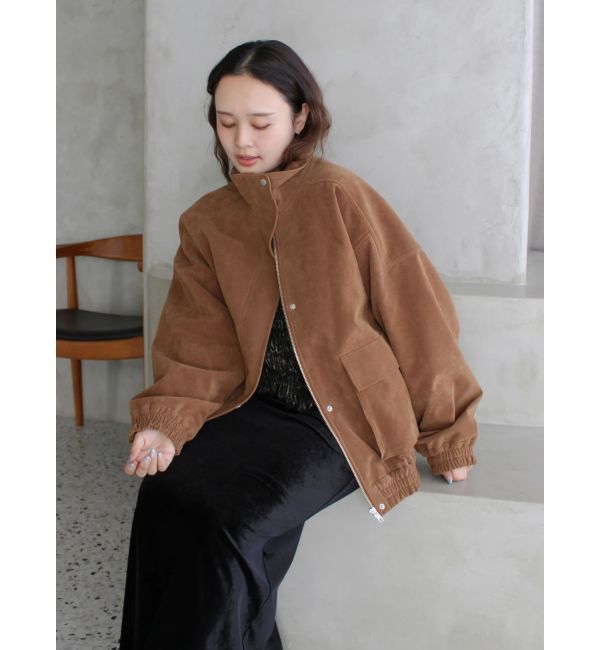 Ungrid「フェイクスウェードブルゾン」|ブルゾン・スタジャン|